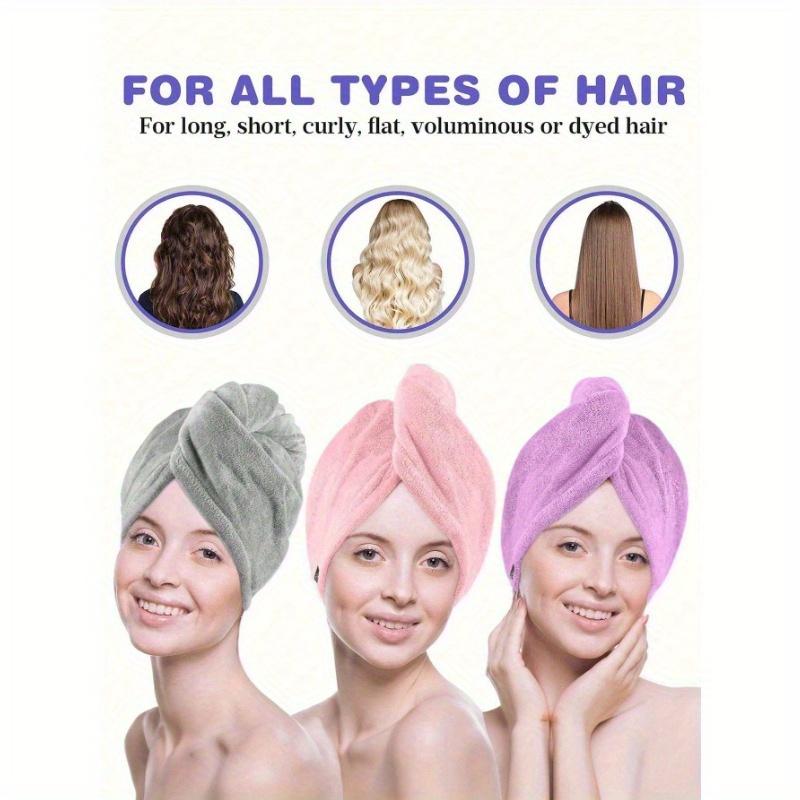 1pcs Microfiber Hair Towel Wrap For Women Anti Frizz, Super Absorbent Quick Dry Hair Turban For Drying Curly Long Thick Hair,Wet Hair Towel Wrap