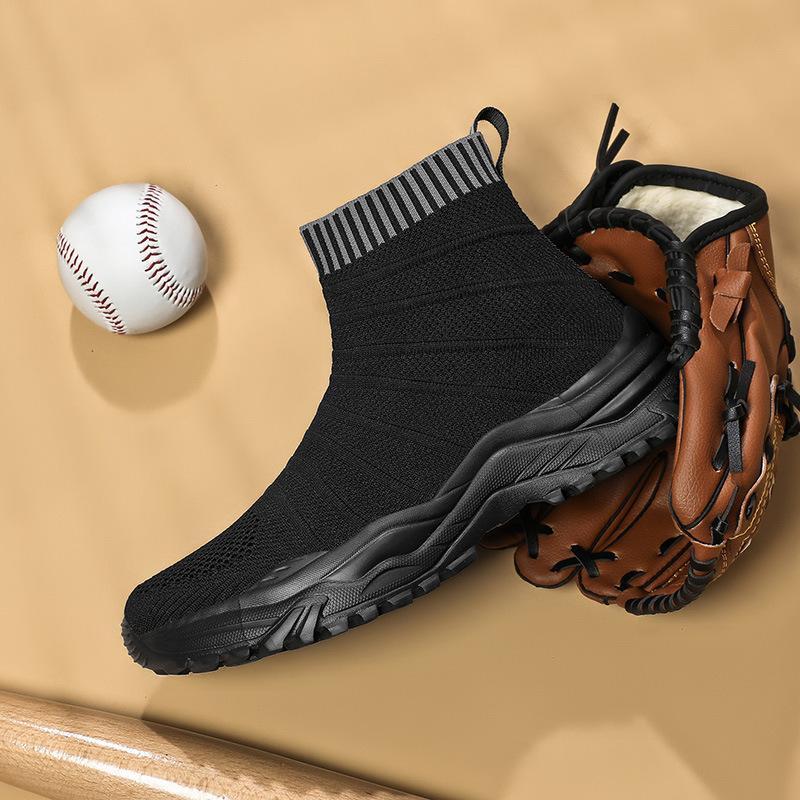 Large size fly-woven shoes casual shoes high-top couple shoes socks sports breathable shoe size
