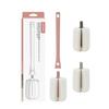 Sponge Cleaning Brush with Replacement Heads for Baby Bottles and Rich 1 Body 3 Heads MOTHER-K Bottles, Lather, + (Indie Pink)