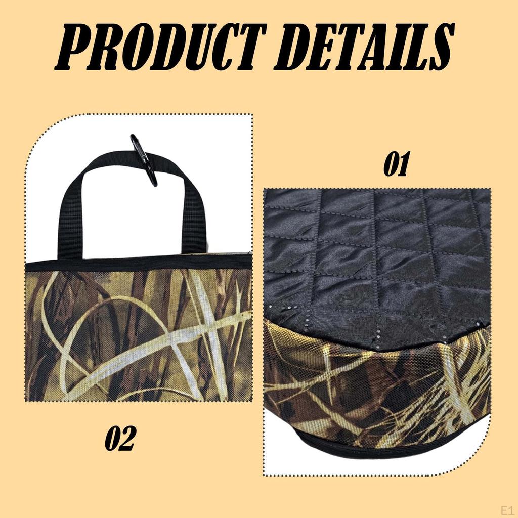Hunting Seat Cushion Camping Portable Thickened with Carabiner Sit Mat Pad for Fishing
