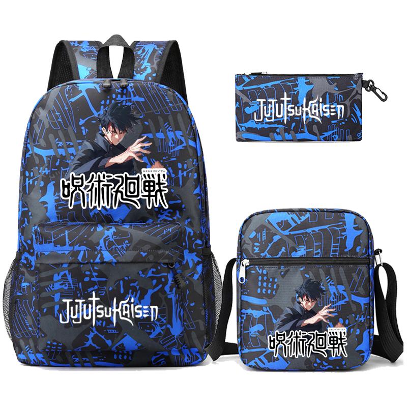 3 teile/satz Anime Rucksack für Jungen Mädchen Leichte Taschen Hildren Schul Student Kawaii Rucksack Zurück Zu Schule