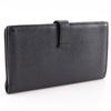 Hermes Bohnen-Geldbörse Schwarz / Silberne Beschläge Courchevel Unisex Gebraucht