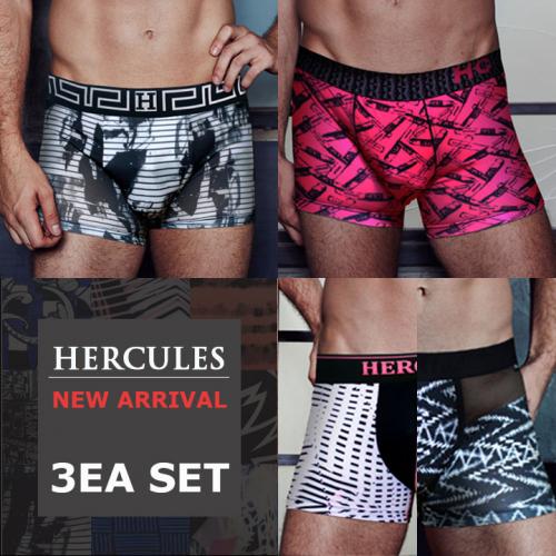 

[Hercules Нижнее белье] Удобные и стильные боксеры 3 шт. HB2DR304SET [Доставка из Кореи] 100% Оригинал HB2DR103M+HB2DR108M+HB2DR105M 95