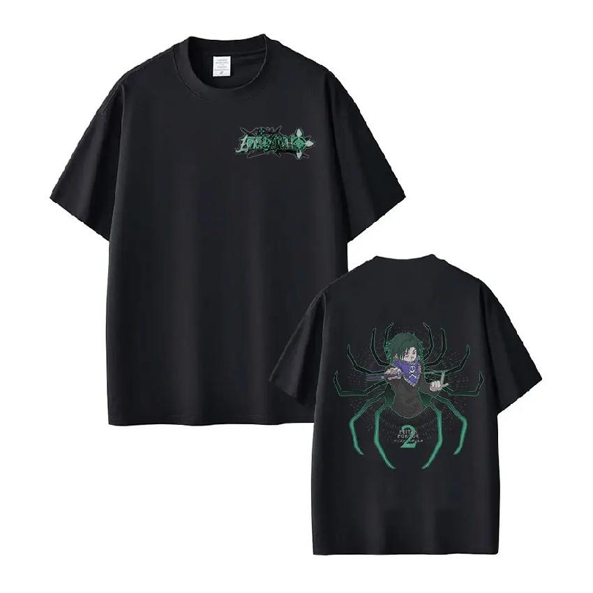 

Anime Hunter X Hunter T Shirt Spider Phantom Troupe Feitan Potoo Short Sleeve T-shirt Men Women Cotton Summer Oversized T-shirts S чёрный