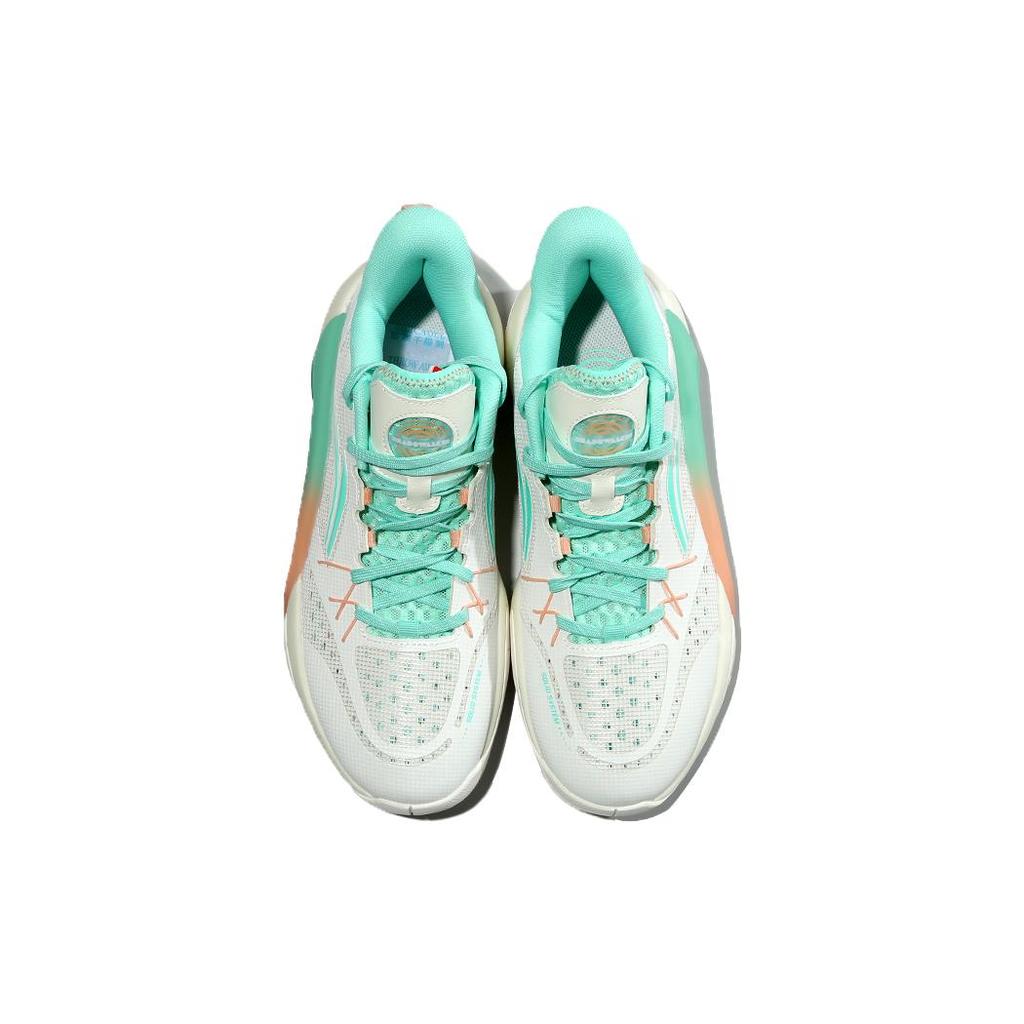 New LiNing Cushioning Wear Resistant Mid Top Basketball Shoes Men's Green ABPS047-4
