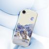 For iPhone 16e Case White Snow Mountain Pattern Printing Straight Edge TPU Phone Back Cover
