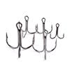 Big Size Nickle Fishing Hooks 10pc/Lot 1/0# 2/0# 3/0# High Carbon Steel Treble Hooks Fishing Tackle Black Fish High Strength Hook Bass