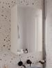 Hanging Bathroom Cabinet with Mirror Above Sink Pola 1Dl 1 Door Cashmere