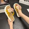 Thick-bottomed Fairy Wind Seaside Beach Sandals Girl Soft-bottomed Outer Wear 2025 Summer New Flower Cool Slippers