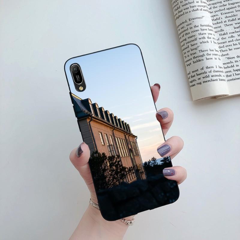 

Чехол для телефона с архитектурным пейзажем для Huawei Mate 40 30 20 10 Pro Lite Nova 9 8 5T Y7p Y7, мягкий черный чехол для телефона Huawei Y6 2019