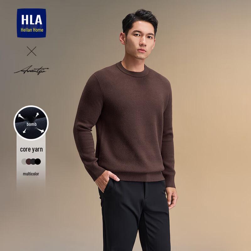 

HLA Men s Business Casual Crew Neck Knit Sweater M