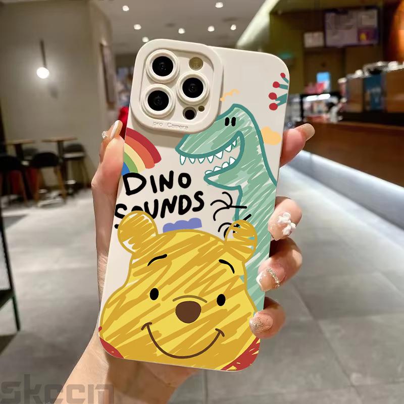 Graffiti Lotso Winnie Pooh Dinosaur Pattern Case For Samsung Galaxy S25 Ultra S24 S23 S22 Plus S21 S20 FE A55 A54 A15 A35 Cover