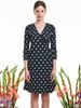 Chae Look Classic Polka Dot Black Wrap Dress