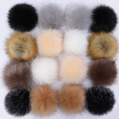 8/10cm DIY Umělá Liščí Kožešina PomPom S Gumičkou Vícebarevný Pompon pro Tašku Klíčenku Boty Klobouky Nadýchaný Pompon DIY Řemeslný Materiál