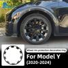 20 Inches Wheels ABS Rim Guard Rim For Tesla Model Y 2024- Car Hubcap Cover Hubcap Patch Scratch Proof Hub Cap Trim