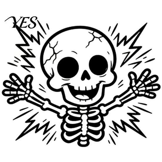 Bedroom Switch Decal Halloween Skeleton Light Sticker, Electric Decal, Removable Cover Decals, PVC Waterproof Wall Art for Home Living Room