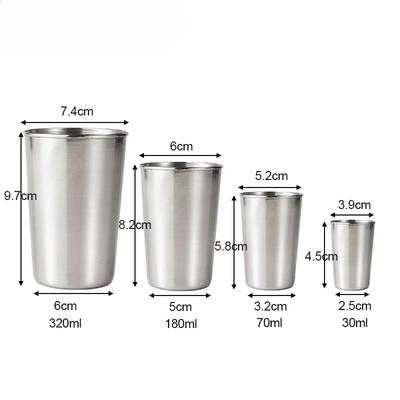 1 szt. 30 ml/70 ml/180 ml/320 ml ze stali nierdzewnej, metalowy kubek do piwa, kubki do wina, kubek do kawy, kubki do herbaty i mleka, akcesoria do kuchni domowej i jadalni