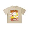 260 GSM Double Yarn 32 Count 100% Cotton Dandadan V31 Turbo Granny Print Unisex Heavy Cotton T Shirt