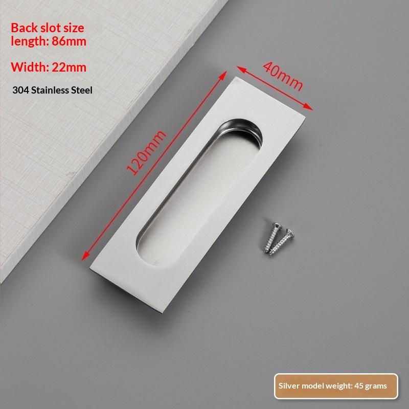 Poignée cachée en acier inoxydable Poignée de porte coulissante intégrée Poignée de tiroir de porte coulissante intégrée Poignée Noir Or Bronze