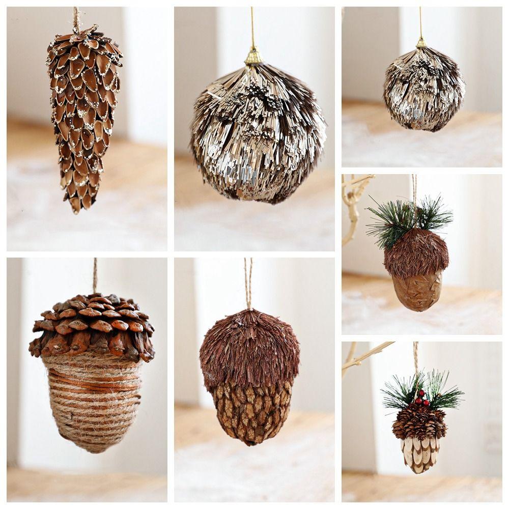 Foam Christmas Tree Decorations DIY Simulated Pinecone Pendant  Merry Christmas Decor