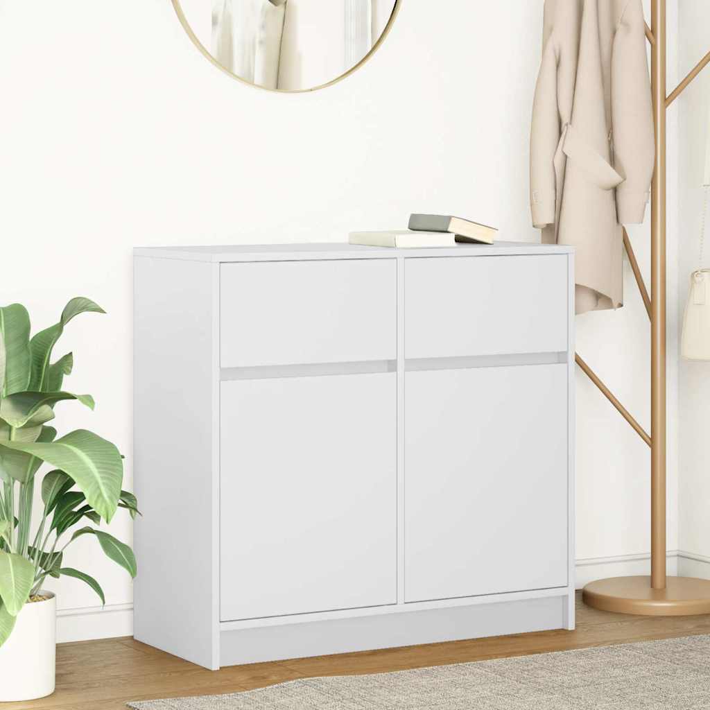 Sideboard with Drawer White 80 x 34 x 76 cm Particleboard
