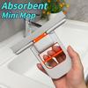 Çok Fonksiyonlu Mini Mop Geri Çekilebilir Islak & Kuru Kullanım Dayanıklı Plastik Mutfak, Oturma Odası, Banyo, Araba Camı Temizliği için