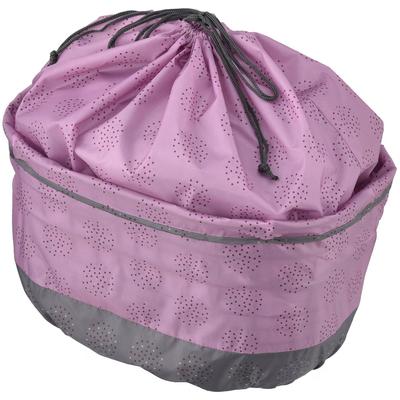 Kawasumi Seisakusyo Bicycle Dezain Front Basket Cover Kinchaku Type K-105FB Pink/Gray