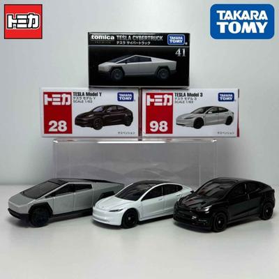 TAKARA TOMY Tomica Tesla Premium Diecast Model Car Cybertruck Model Y 3 41 28 98 1/63 Scale Realistic Collectible Toy Car
