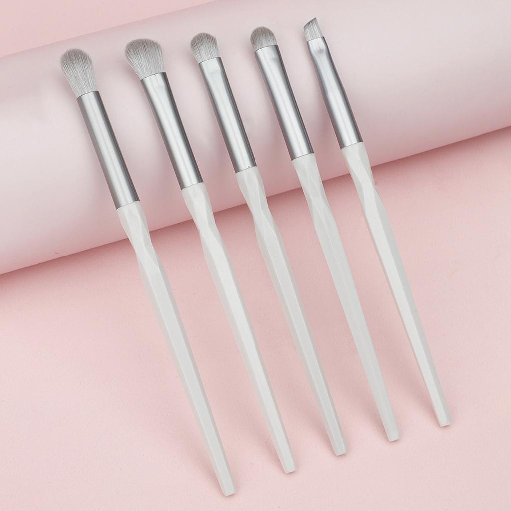 Convenient 5 Eye Makeup Brush Set, Eyeshadow Brush, Eyeliner Brush, Smudge Brush, Concealer Brush, Eyebrow Brush.