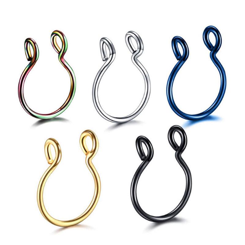 European & American Fashion: Fake Nose Rings & Studs - Non-Piercing Jewelry & Versatile Ear Clips