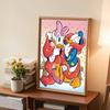5D DIY Diamond Art Painting Kits for Adults, Donald Duck and His Lover Full Round Crystal Diamond Kits for Beginner for Home Wall Decorate