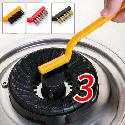 Gas Stove Cleaning Brush, Stove Range Hood Cleaning Brush, Household Kitchen Dead Corner Decontamination Cleaning Set, Wire Brush
