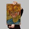 Van Gogh Style Self Portrait Metal Tin Painting Vintage Home Wall Art Decor Living Room Hanging Ornament