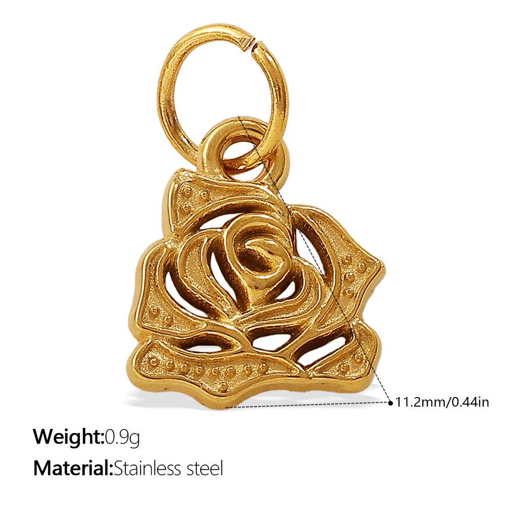 European and American creative gold mini DIY butterfly love pendant collection stainless steel plated 18K gold compact accessories