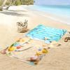 Colorful Beach and Seashell Pattern Beach towel quick-drying for travel outdoor sports jogging beach and swimming