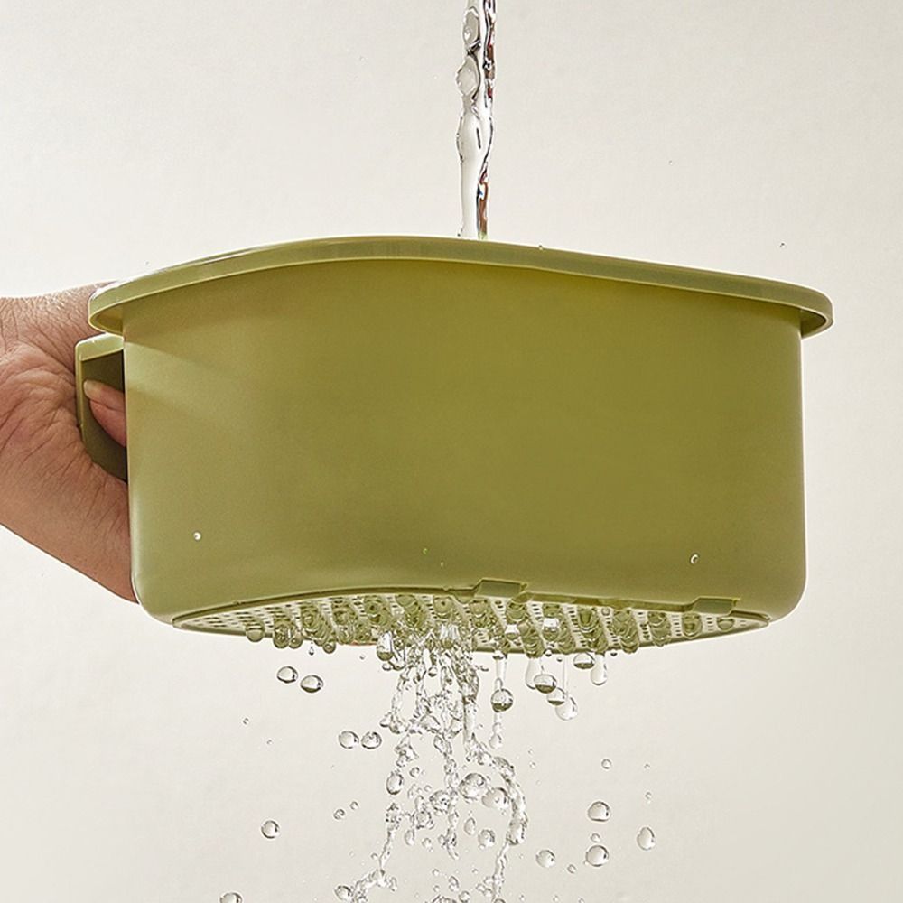2 in 1 Sink Hanging Strainer Basket Quickly Drain Self-Cleaning Kitchen Garbage Filter Creative Multifunctional