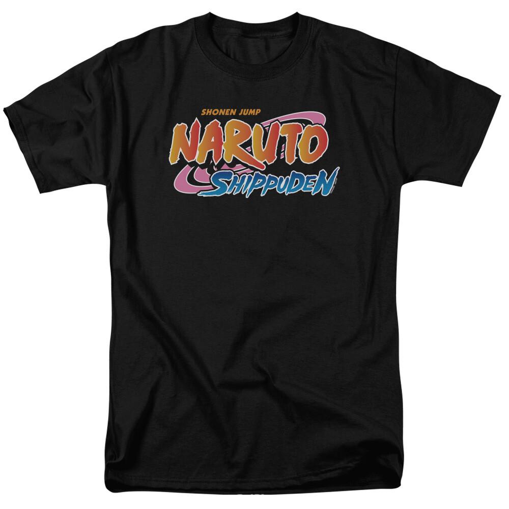 26 Naruto Shippuden Logo T Shirt Mens Licensed Cartoon Merchandise Black Unisex T-Shirt M