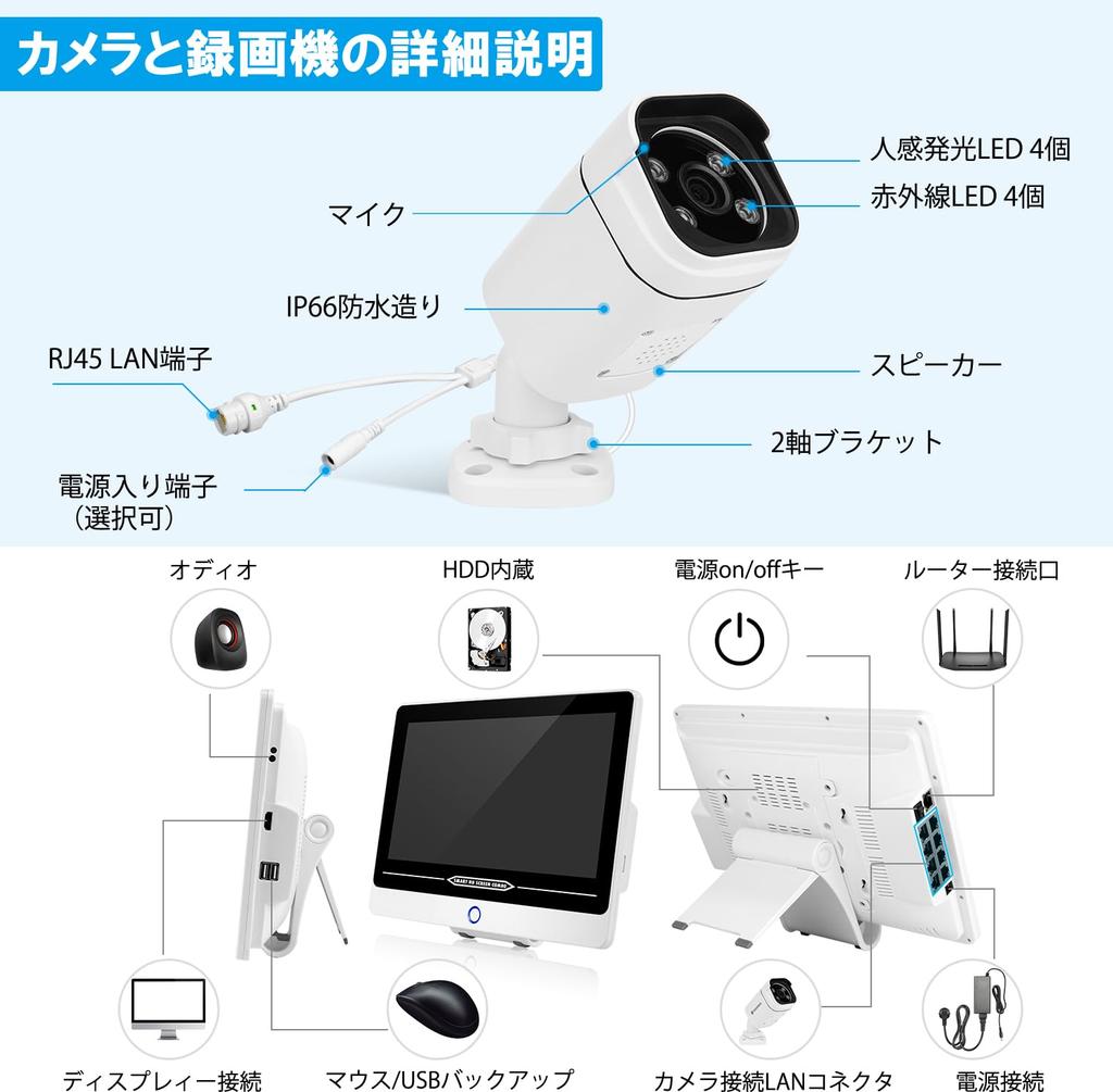 8 million Security outdoor POE power security 3 tera AI person security light full color night vision 8 additional YESKAMOO surveillance wired POE no