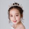 Crystal Tiara Headpiece for Girls – Golden Frozen Elsa Crown Hair Accessory