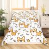 Cute Corgi Children'S Duvet Cover Puppy Bedding Set Kawaii Pet Animal Three-Piece Set