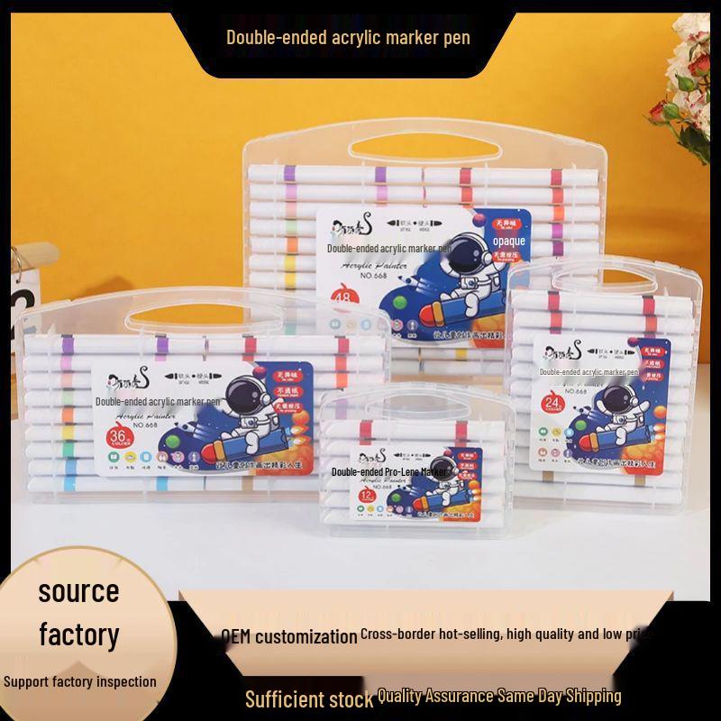 Double-Headed Washable Acrylic Marker for Kids - Opaque and Waterproof Art Pen