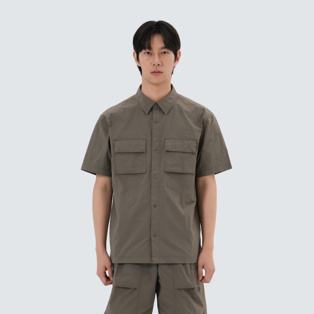 SNOWPEAK Taslan Two-Pocket Short-Sleeve Shirt Khaki (S25MMLSH50)