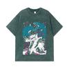 275 GSM Washed T-shirts 100% Cotton Yu-Gi-Oh V7 Seto Kaiba Print Unisex Heavy Cotton T Shirt