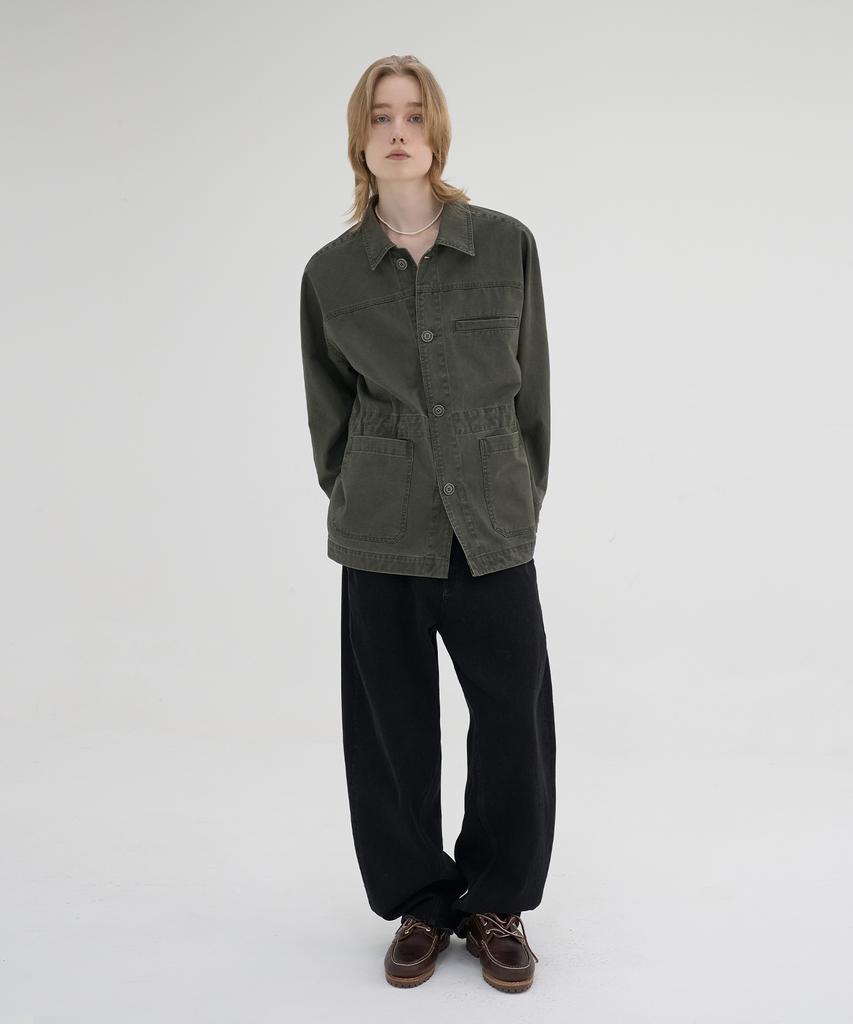 Knouun Faded Chore Jacket (Khaki)