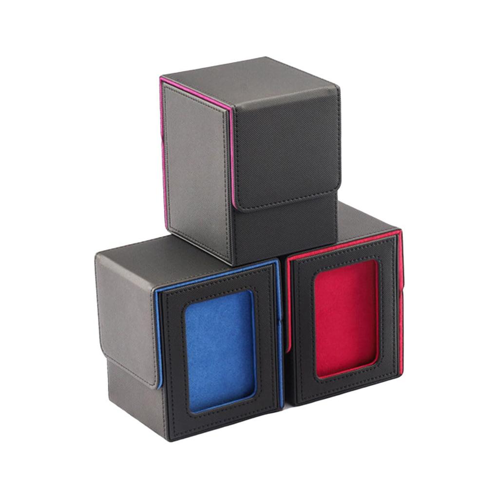 CRAFT CROWN Push Window Deck Leather Deck approximately cards Case/PU Box/With Window/Holds 80-100 (Green)