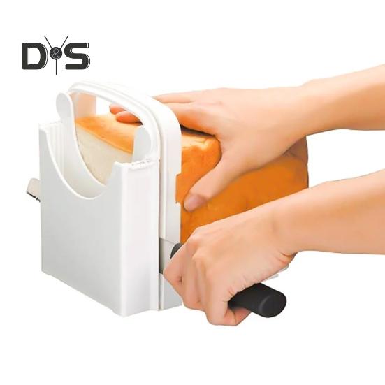 Cortadora de pan para pan casero, guía para cortar pan plegable, cortadora de pan de 3 tamaños, cortadora de pan fino, cortadora de pan manual para bagels de cocina