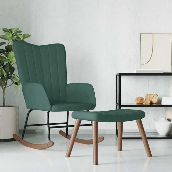 VidaXL Chaise à Bascule avec Repose-pied Chaise de Relaxation Siège de Relaxation Fauteuil de Salon Salle de Séjour Salon 327756