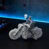 Motorcycle Hall Ornament Halloween Skeleton Ornament, Resin Figurines, Durable Matte Finish Boys Desktop Decoration Collectible Statue, for