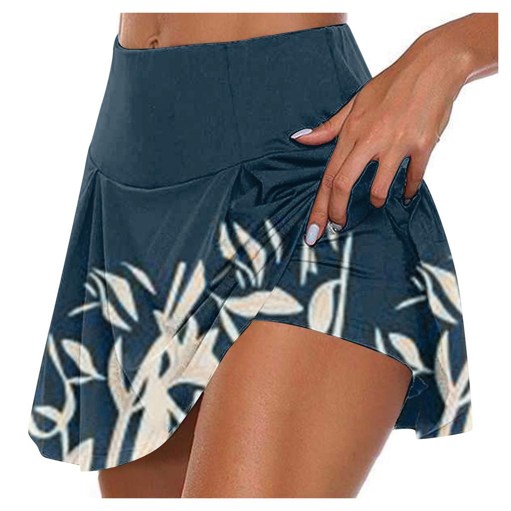 Sportliche, dehnbare, plissierte Tennisröcke für Damen, Lauf-Yoga-Innenshorts, elastische Sport-Golf-Skorts