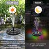 Color 7 LED Light Solar Fountain 2.5/3.5W 8 Nozzle Water Pump Outdoors Bird Bath Garden Floating DIY Cistern Auto Oxygenation
